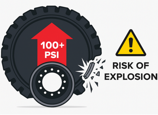 The Big Risks of a DIY Loader Tire Change